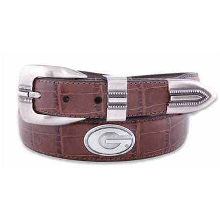 Zeppelinproducts ZeppelinProducts UGA-BOLPTCRC-TAN-42 Georgia Concho Croc Tan Leather Belt; 42 Waist UGA-BOLPTCRC-TAN-42